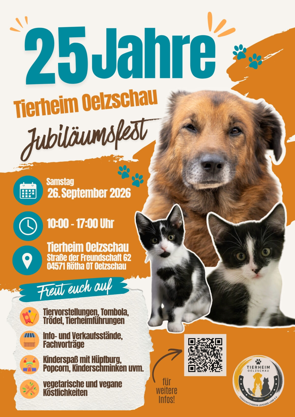 25 Jahre Tierschutzverein Leipziger Land e.V. – Feiert mit uns! ⭐ 25 Jahre Tierschutzverein Leipziger Land e.V. – Feiert mit uns! ⭐
